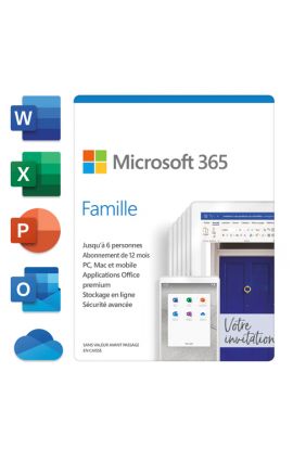 MICROSOFT 365 FAMILLE 1 YR/6 USERS ESD