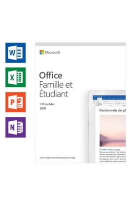 MICROSOFT OFFICE FAMILLE & ETUDIANT 2019 PC/MAC ESD